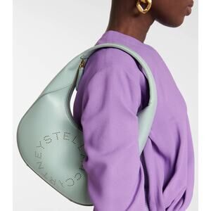 Stella McCartney Mint Green Small Perforate Vegan Leather Hobo Bag Logo Shoulder